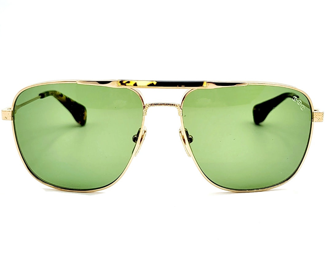 HOORSENBUHS MODEL XI |YELLOW GOLD TOKYO TORTOISE AVIATOR SUNGLASSES