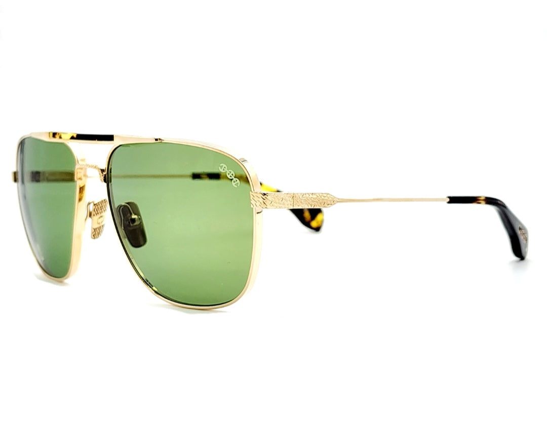 HOORSENBUHS MODEL XI |YELLOW GOLD TOKYO TORTOISE AVIATOR SUNGLASSES
