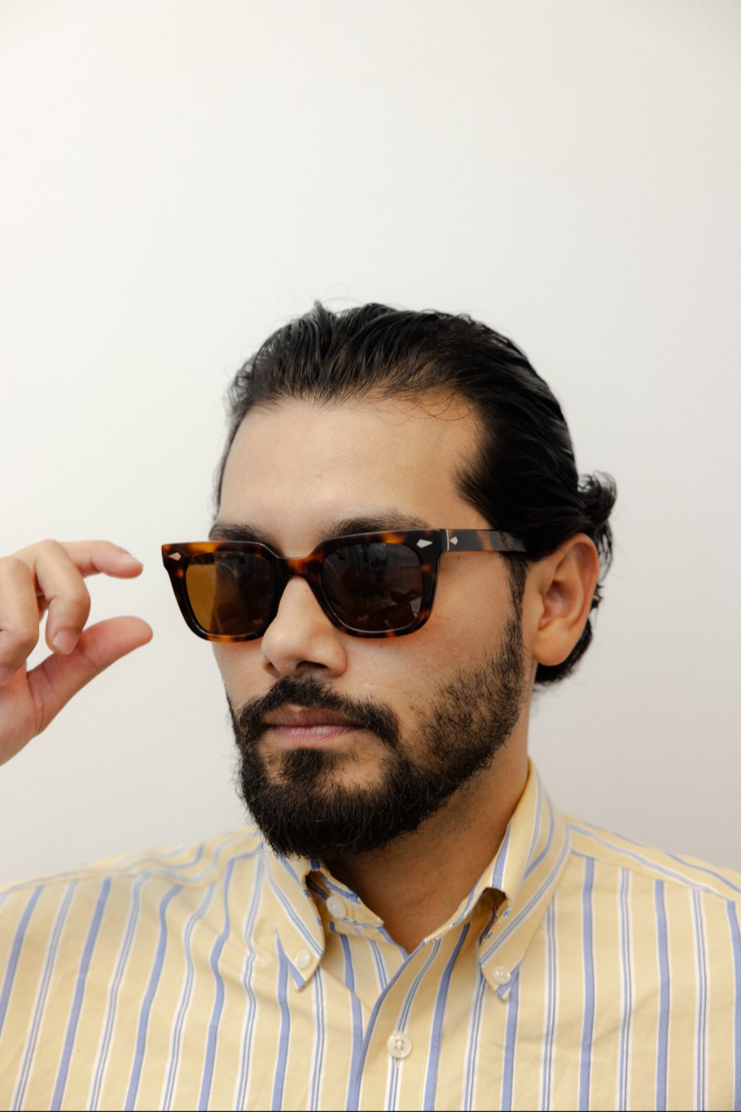 ZACHARY BERNARD DEARBORN SQUARE POLARIZED SUNGLASSES