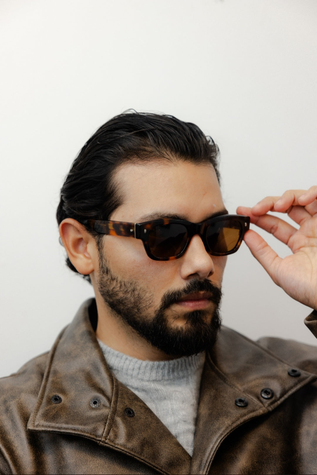 ZACHARY BERNARD WALTON SQUARE POLARIZED SUNGLASSES