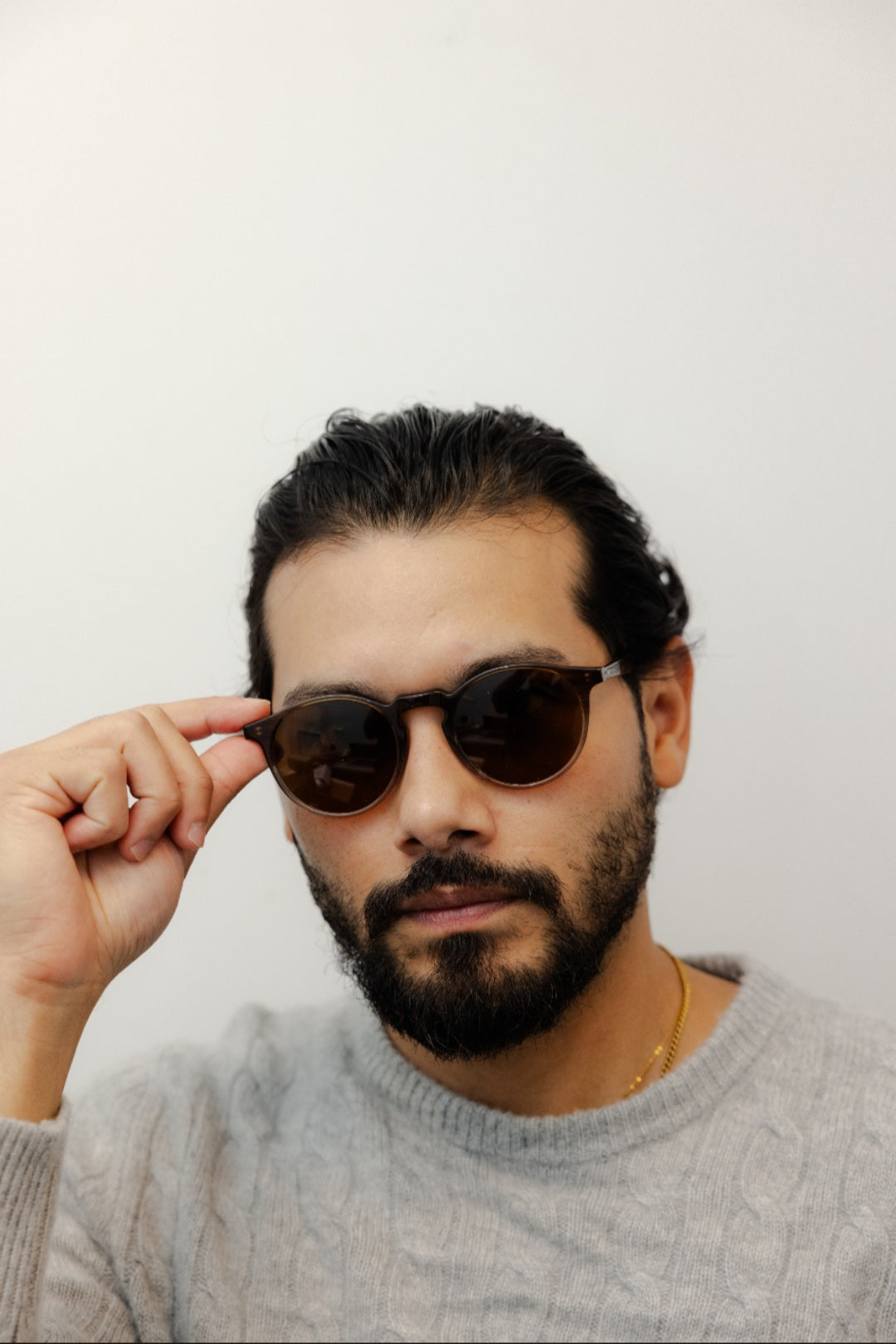 ZACHARY BERNARD WEBSTER ROUND POLARIZED SUNGLASSES