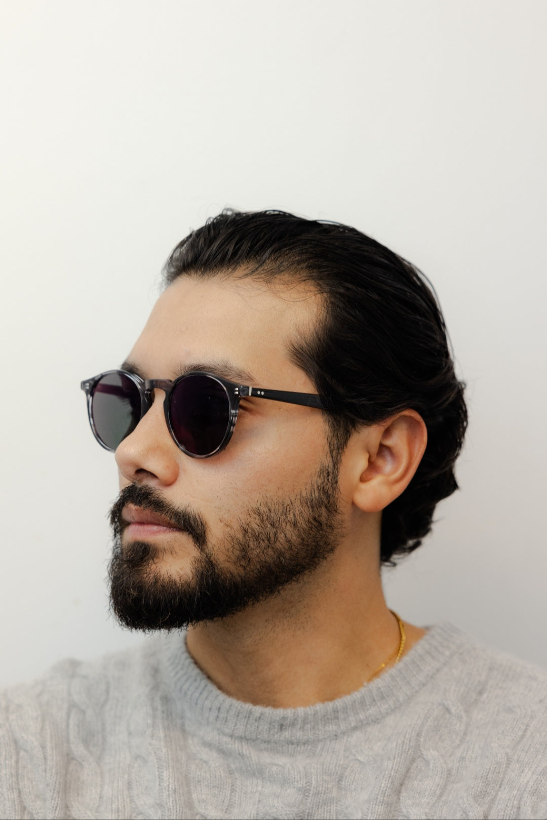 ZACHARY BERNARD WEBSTER ROUND POLARIZED SUNGLASSES