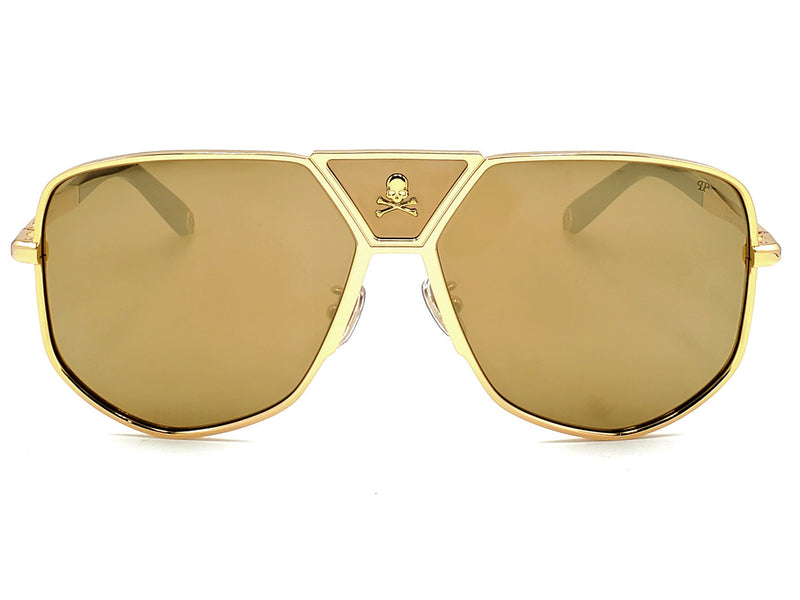 Skull best sale aviator sunglasses