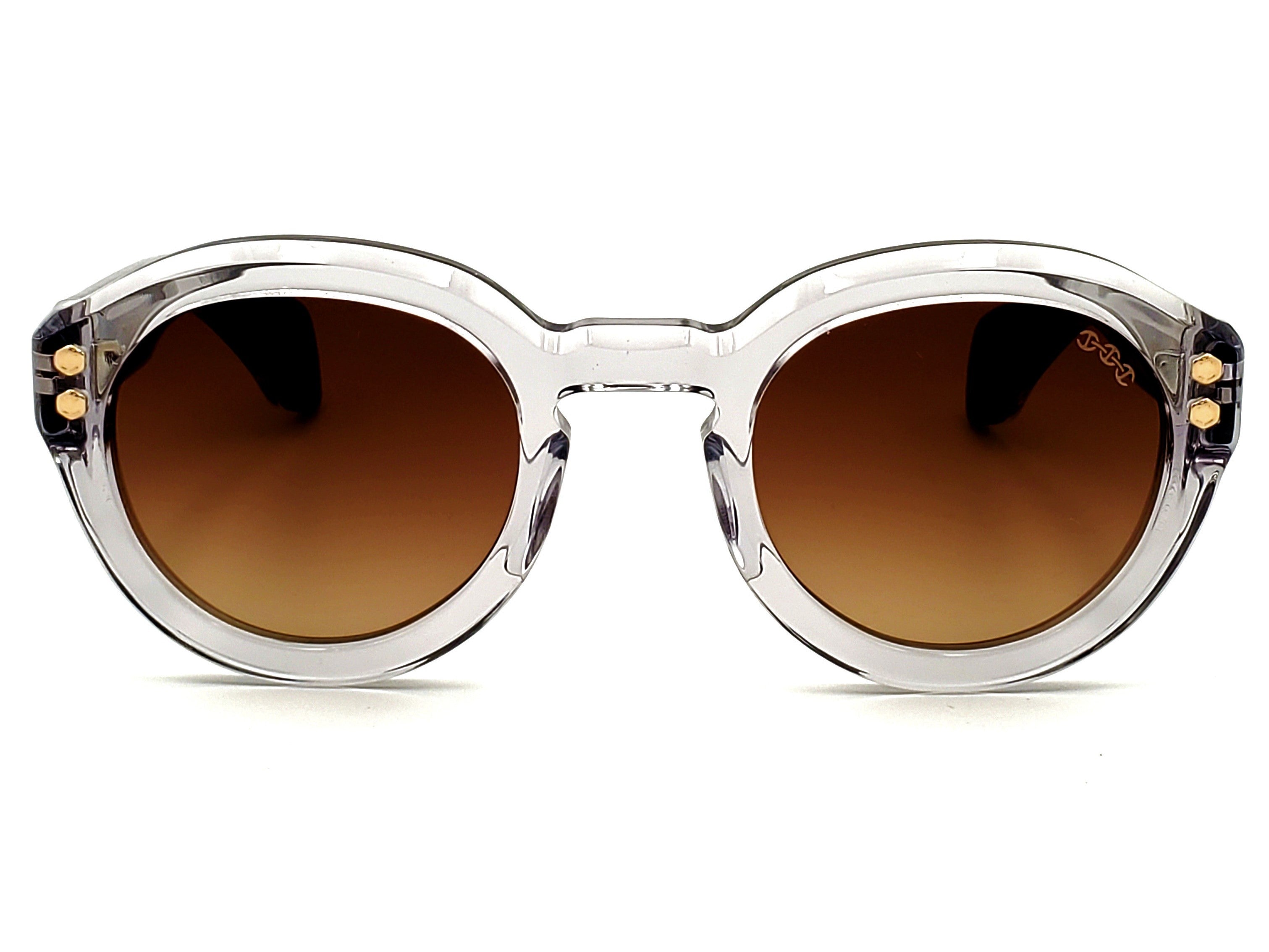 HOORSENBUHS MODEL III AF | CRYSTAL GREY ROUND SUNGLASSES